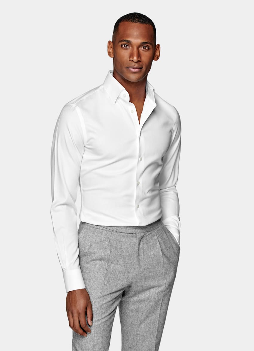 Mens Clothing Shirts Formal shirts Eton Suede Soft White Royal Oxford Shirt for Men 