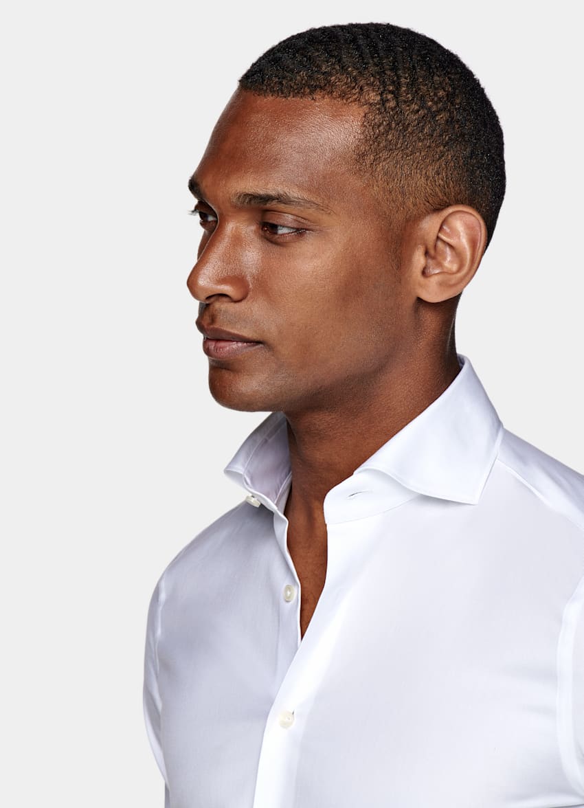 White Twill Extra Slim Fit Shirt | Egyptian Cotton | SUITSUPPLY US