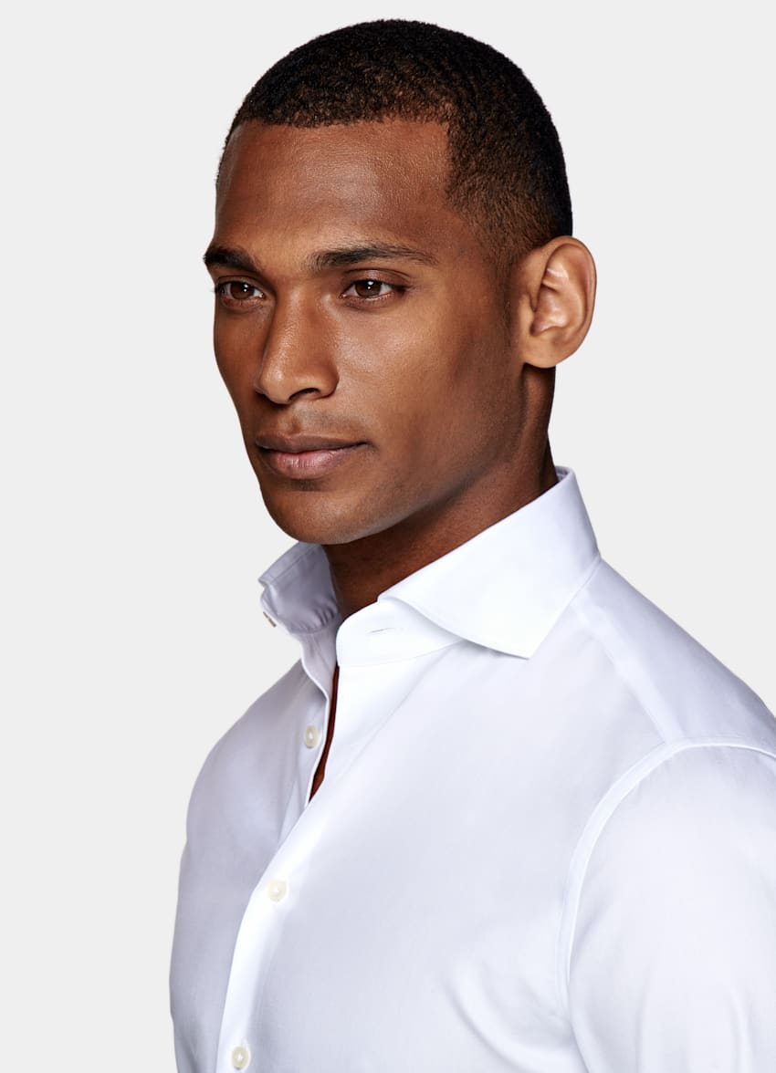 White Double Cuff Extra Slim Fit Shirt in Egyptian Cotton | SUITSUPPLY ...