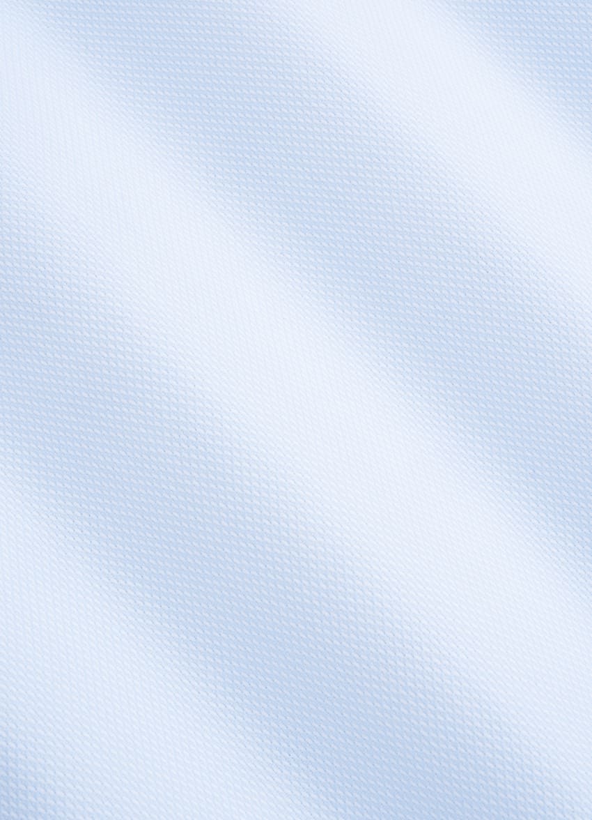 SUITSUPPLY Algodón Pima Traveller de Weba, Suiza Camisa Royal Oxford corte Slim azul claro