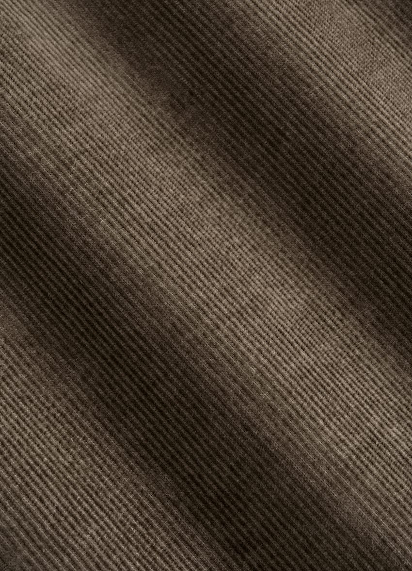 SUITSUPPLY Pure Cotton Corduroy - Pontoglio, Italie Dark Green Corduroy Shirt