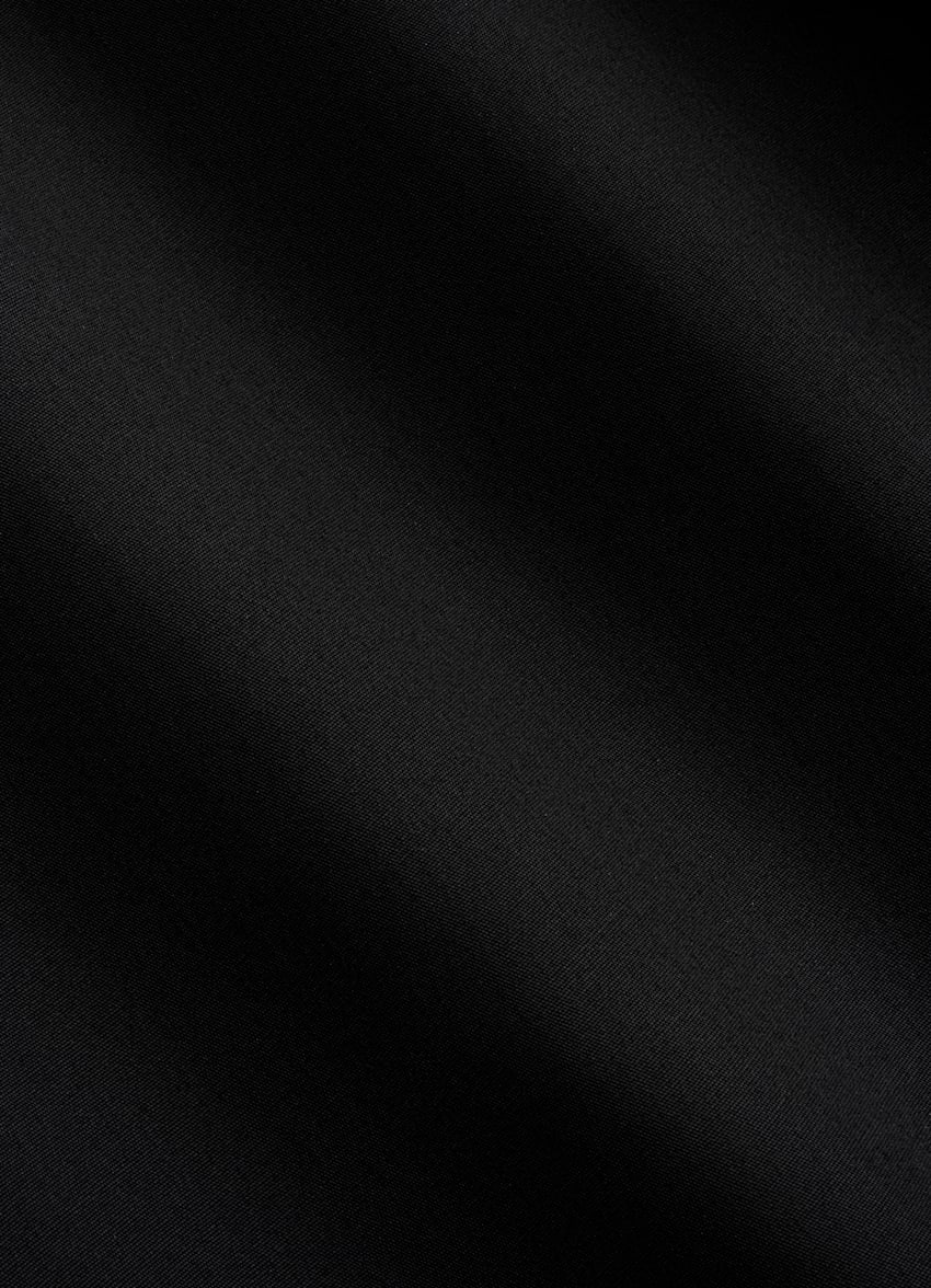 SUITSUPPLY Lyocell Silk by Albini, Italy Black Pliss&eacute; Tuxedo Shirt