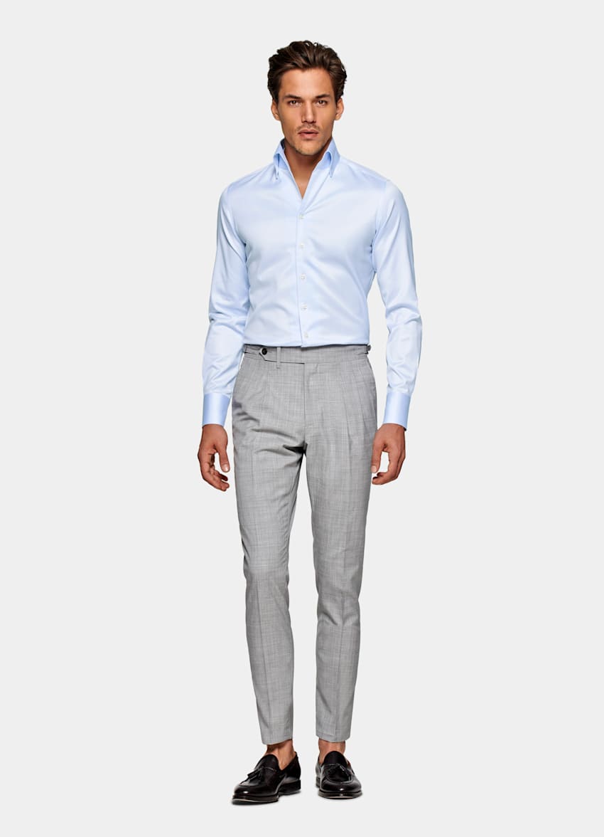 Ash pant with white shirt clearance