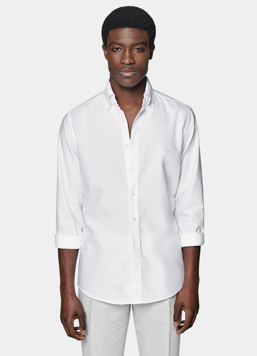 SUITSUPPLY Egyptian Cotton by Albini, Italy White Slim Fit Shirt