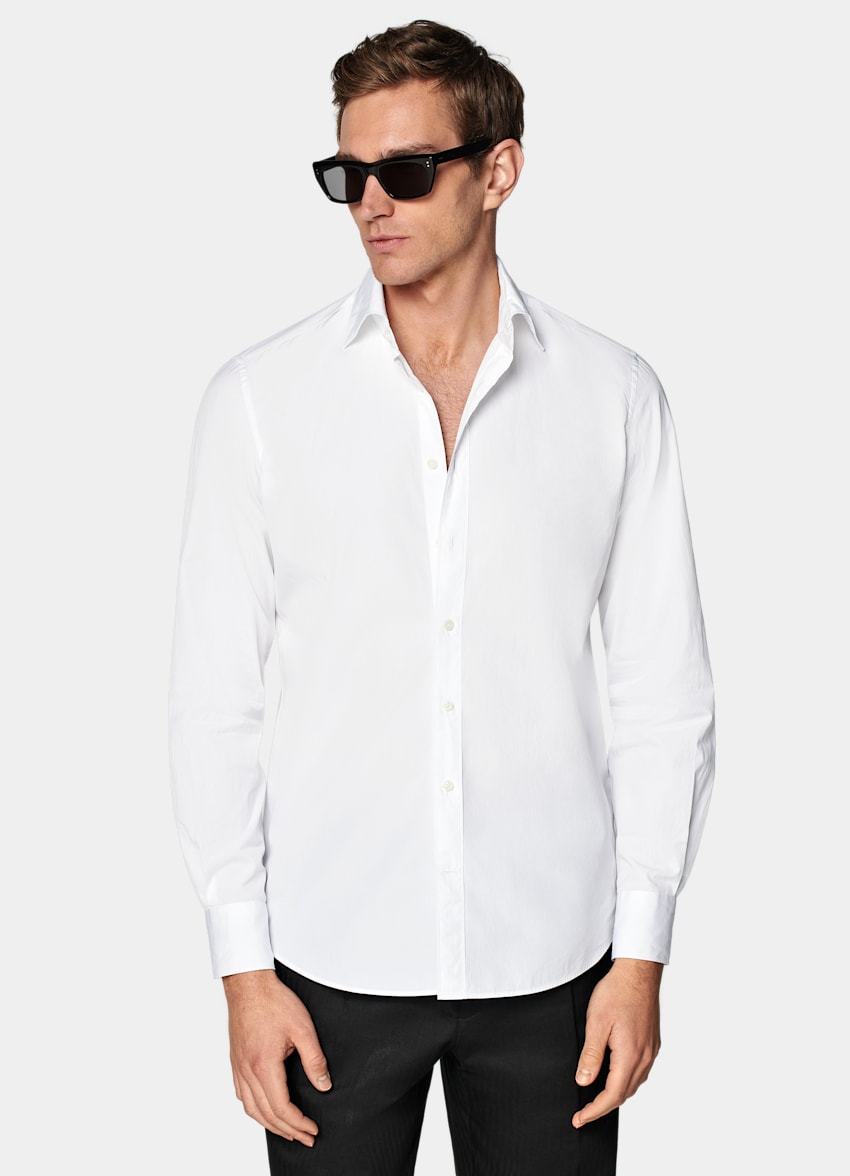 SUITSUPPLY Cotone egiziano - Testa Spa, Italia Camicia bianca popeline vestibilità slim