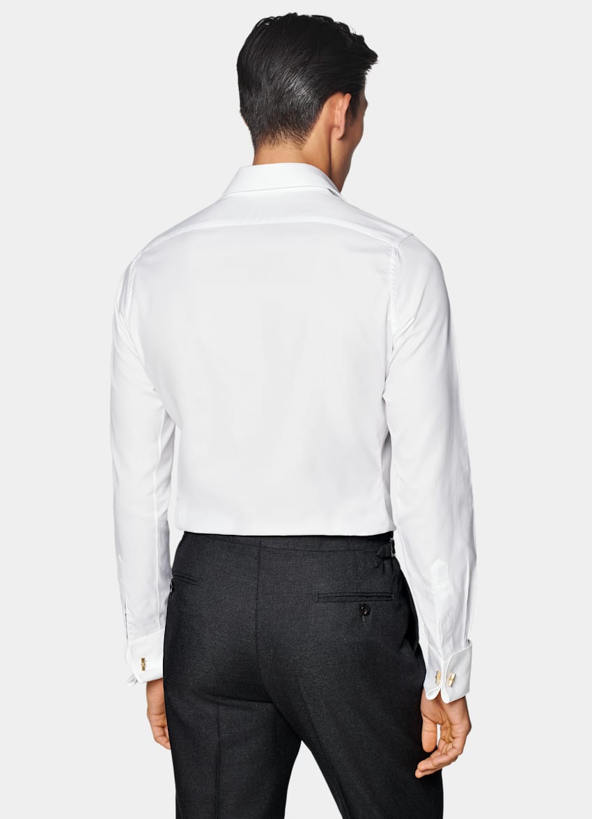SUITSUPPLY Algodón egipcio de Albini, Italia Camisa blanca corte Tailored doble puño