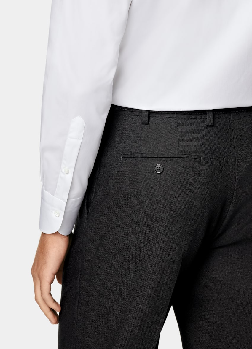 SUITSUPPLY Egyptian Cotton by Thomas Mason, Italy White Twill Tailored Fit Shirt
