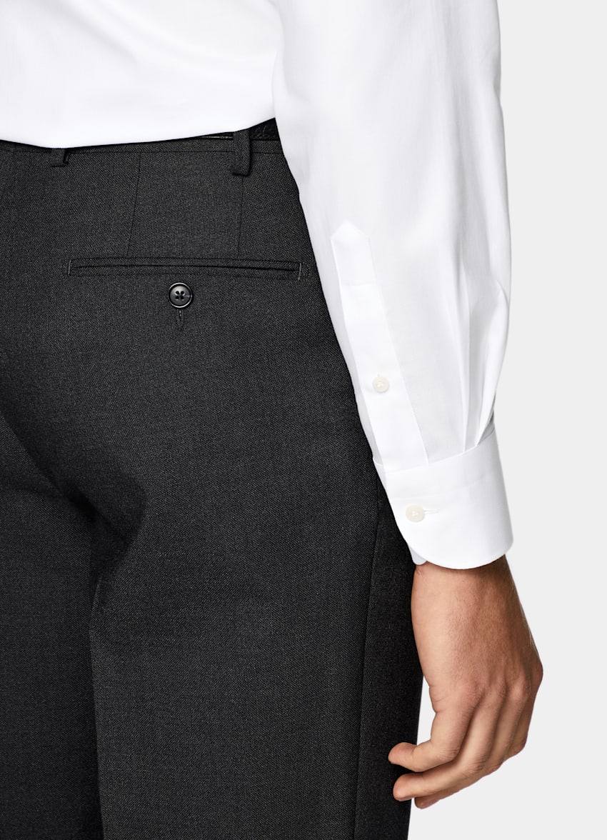 SUITSUPPLY Egyptian Cotton by Albini, Italy White Classic Collar Shirt