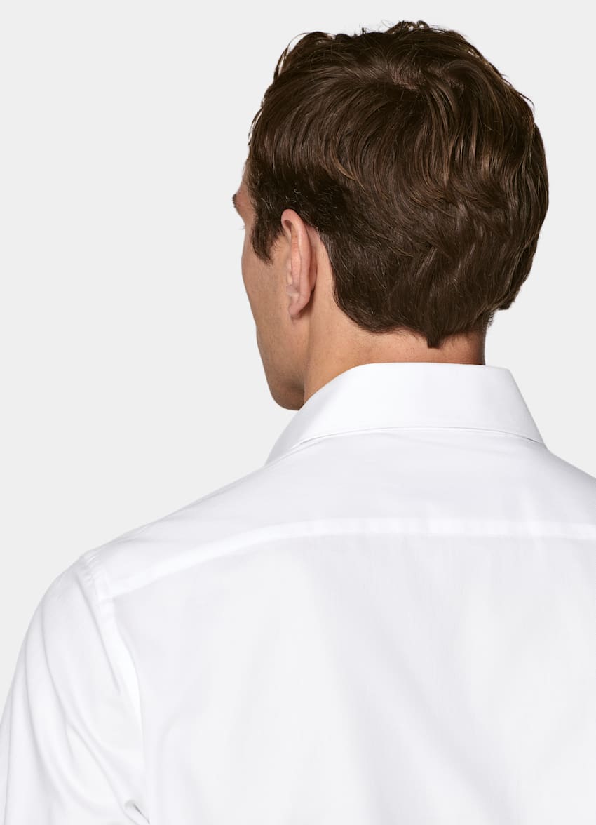 SUITSUPPLY Egyptian Cotton by Albini, Italy White Classic Collar Shirt