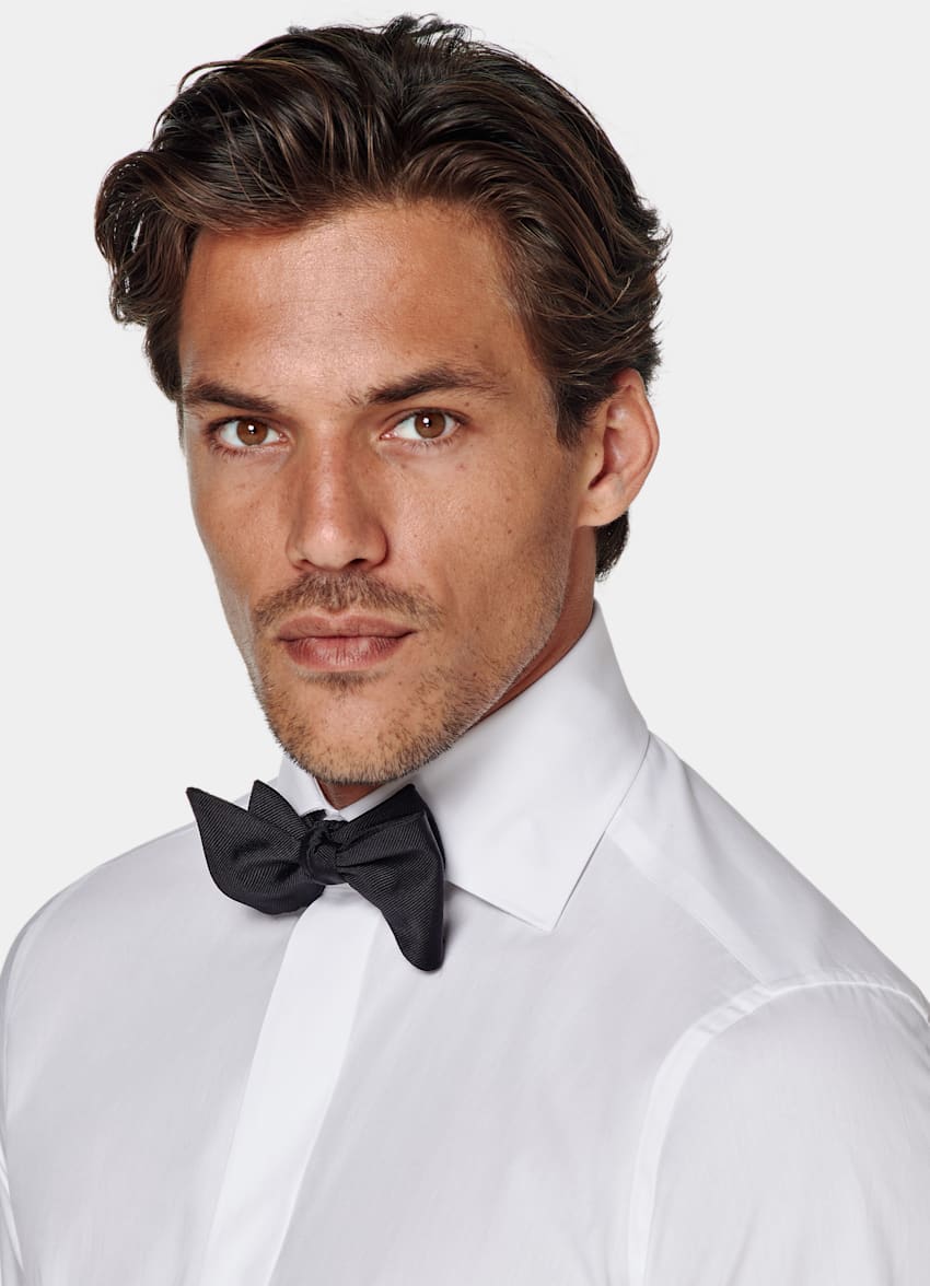 SUITSUPPLY Coton égyptien - Testa Spa, Italie Chemise de smoking en twill coupe Tailored blanche