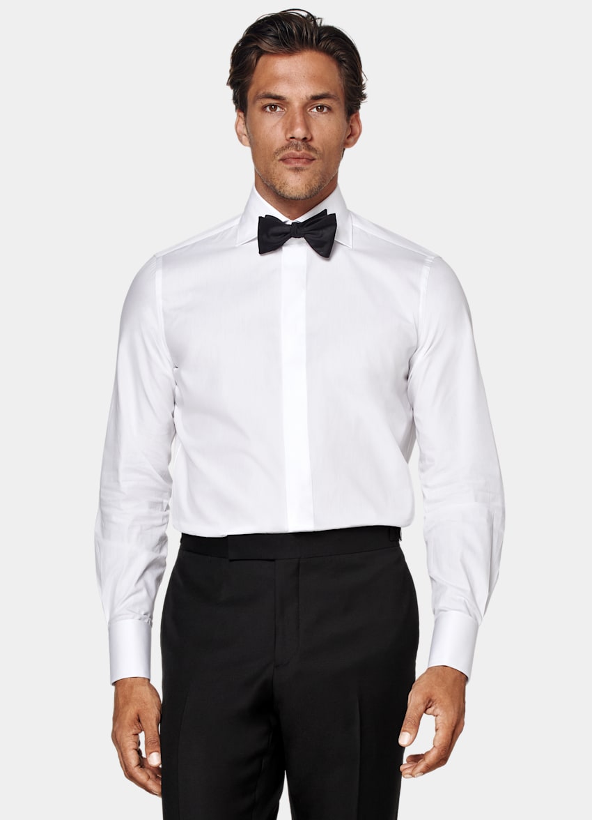 SUITSUPPLY Cotone egiziano - Testa Spa, Italia Camicia da smoking bianca in twill tailored fit