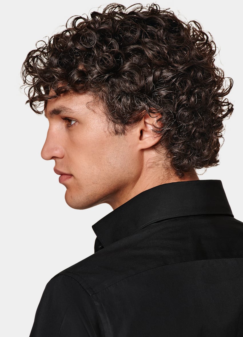 SUITSUPPLY Cotone egiziano - Testa Spa, Italia Camicia nera popeline tailored fit