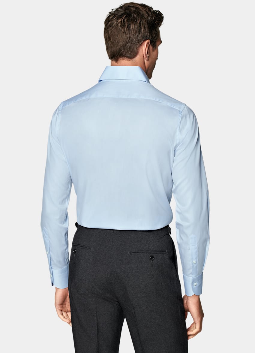 SUITSUPPLY Cotone egiziano - Thomas Mason, Italia Camicia azzurra popeline tailored fit