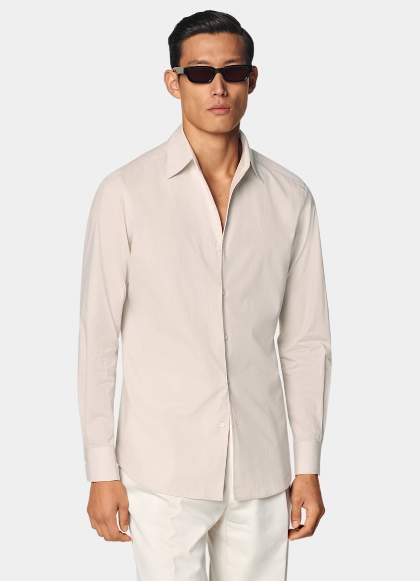 SUITSUPPLY Egyptian Cotton by Albini, Italy Sand Tailored Fit Shirt
