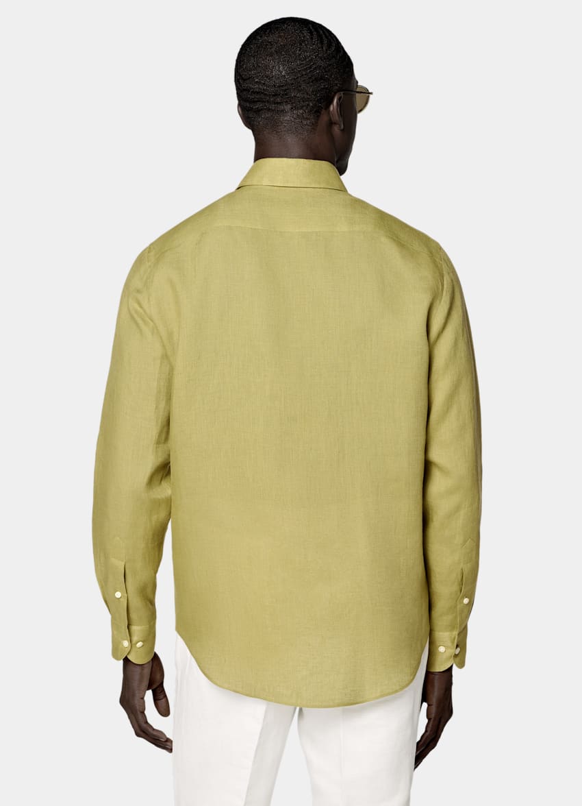 SUITSUPPLY Pure Linen by Baird McNutt, United Kingdom Light Green Linen Shirt