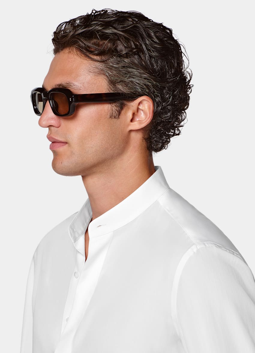 SUITSUPPLY Lyocell Silk von Albini, Italien Off-White Lyocell SIlk Shirt