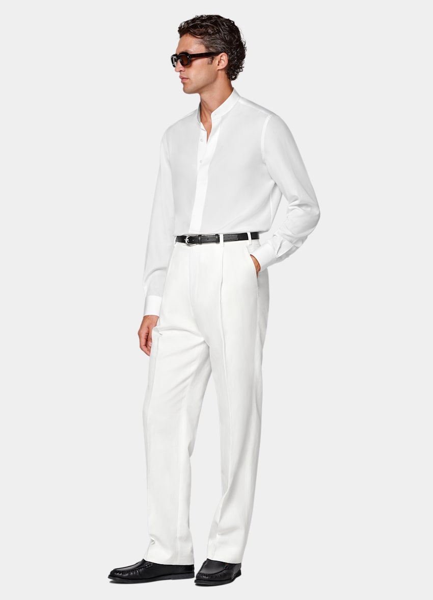 SUITSUPPLY Lyocell Silk von Albini, Italien Off-White Lyocell SIlk Shirt