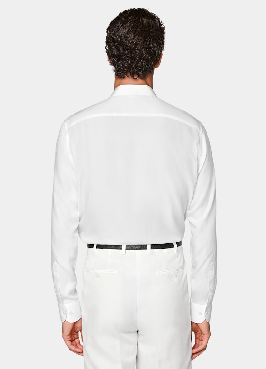 SUITSUPPLY Lyocell Silk von Albini, Italien Off-White Lyocell SIlk Shirt