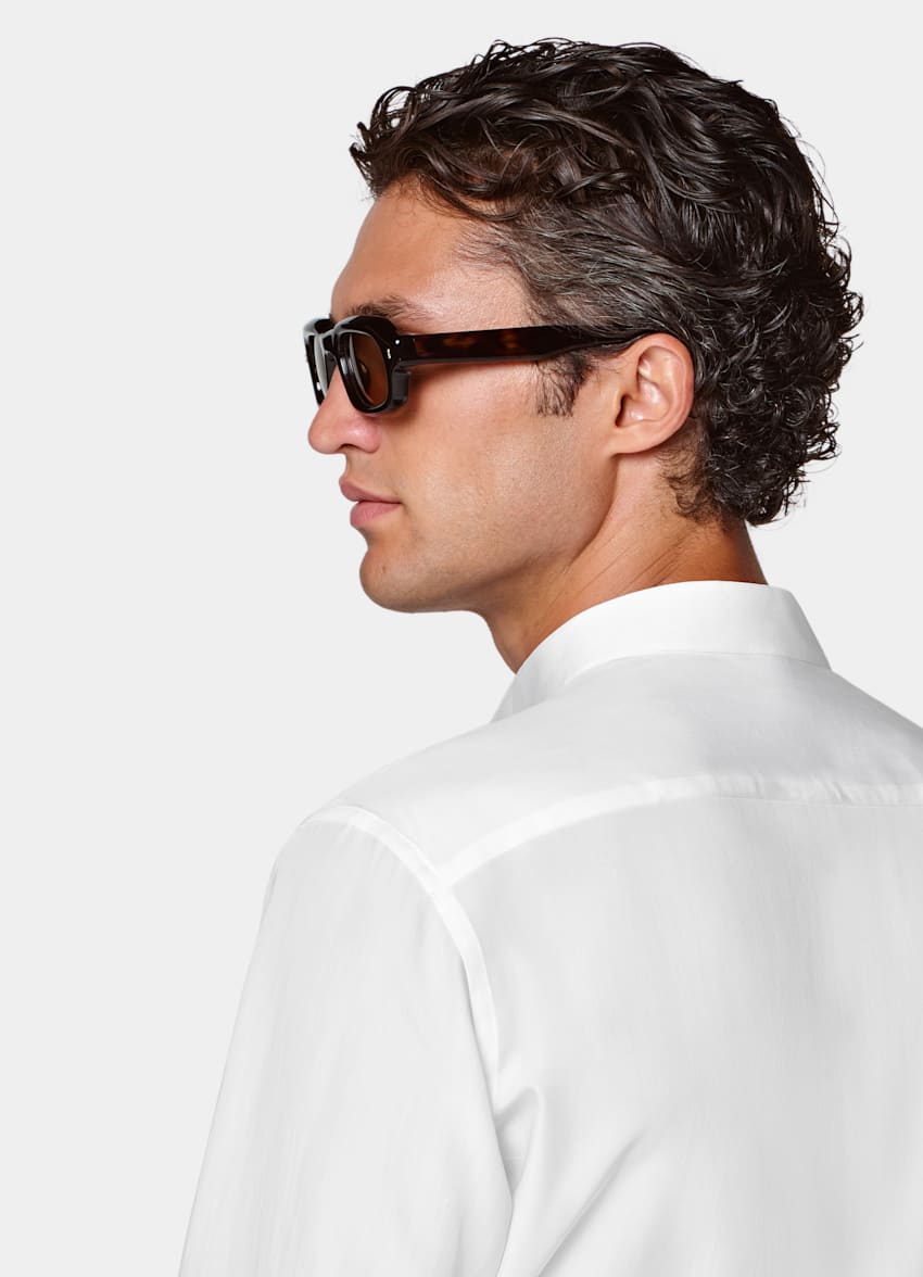 SUITSUPPLY Lyocell Silk von Albini, Italien Off-White Lyocell SIlk Shirt