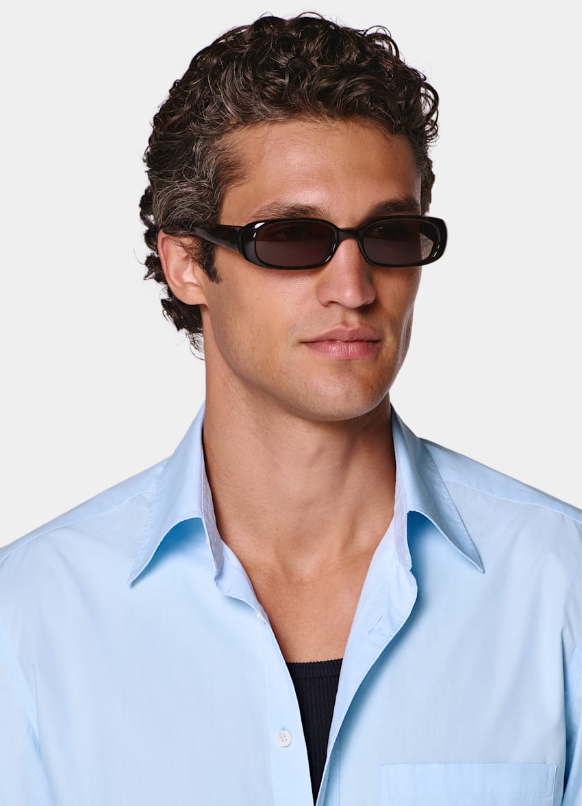 SUITSUPPLY Pur coton - Sidogras, Espagne Chemise en coton bleu clair