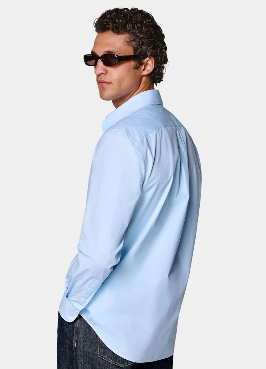 SUITSUPPLY Pur coton - Sidogras, Espagne Chemise en coton bleu clair