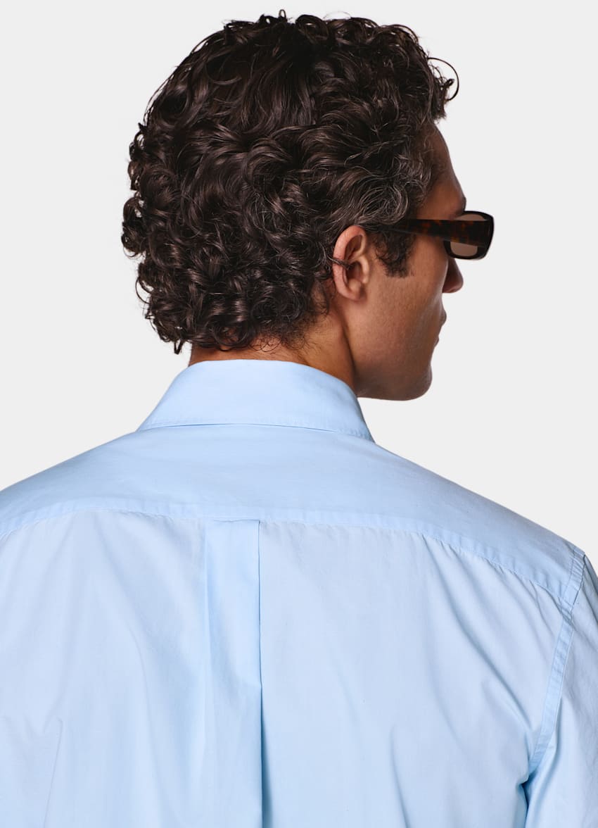 SUITSUPPLY Pur coton - Sidogras, Espagne Chemise en coton bleu clair