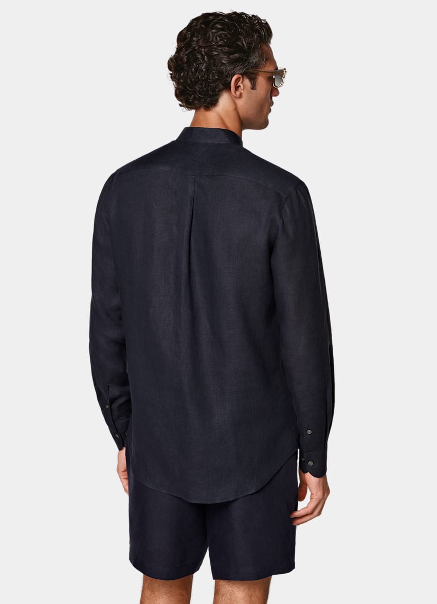 SUITSUPPLY Pure Linen by Baird McNutt, United Kingdom Navy Linen Overshirt