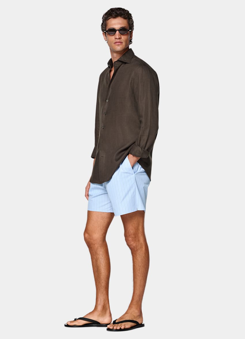 SUITSUPPLY Pure Linen de Baird McNutt, Reino Unido Dark Brown Linen Shirt