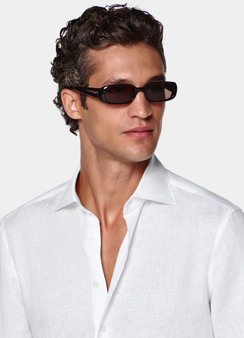 SUITSUPPLY Pure Linen by Baird McNutt, United Kingdom White Linen Shirt