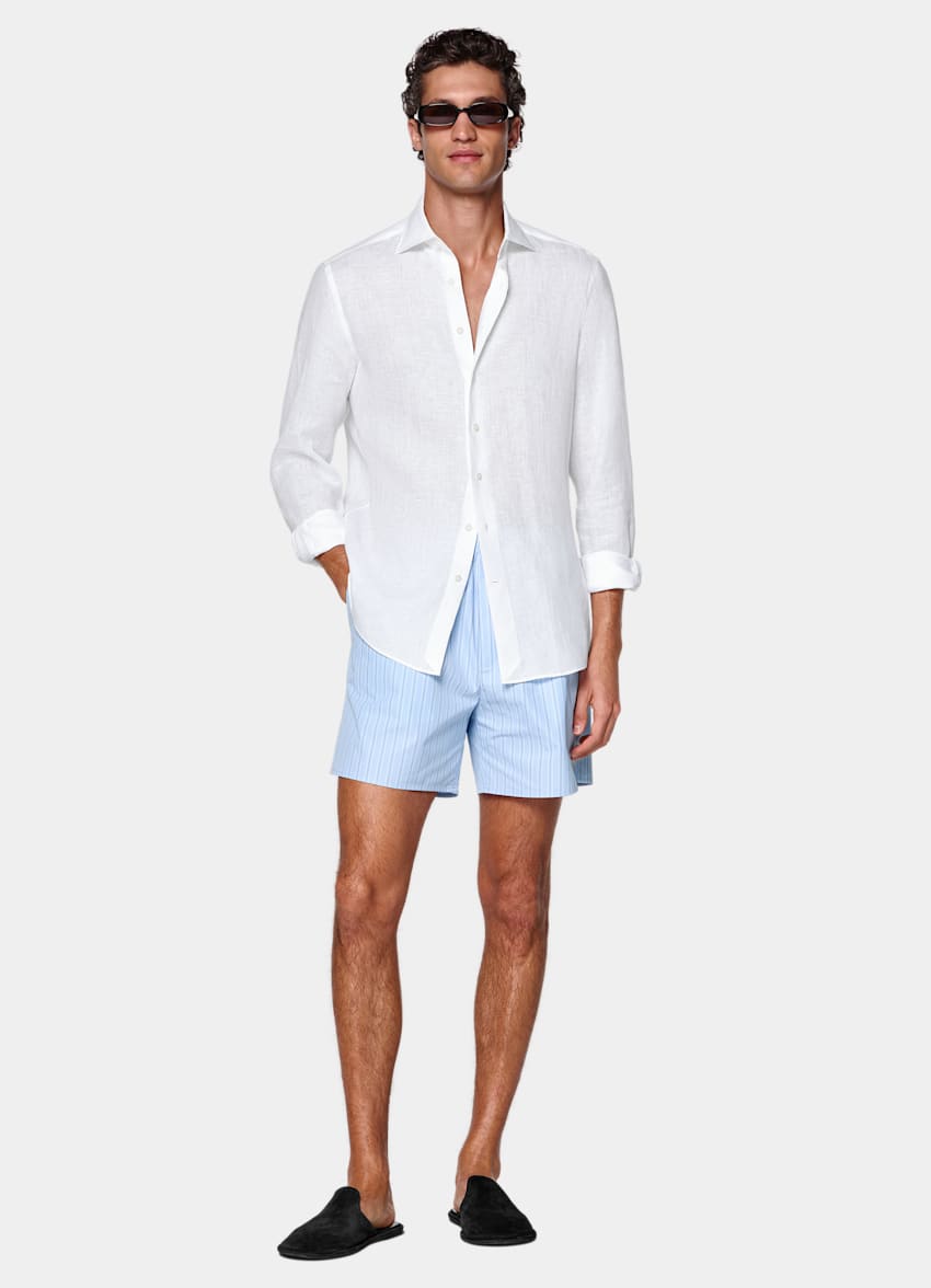 SUITSUPPLY Pure Linen by Baird McNutt, United Kingdom White Linen Shirt