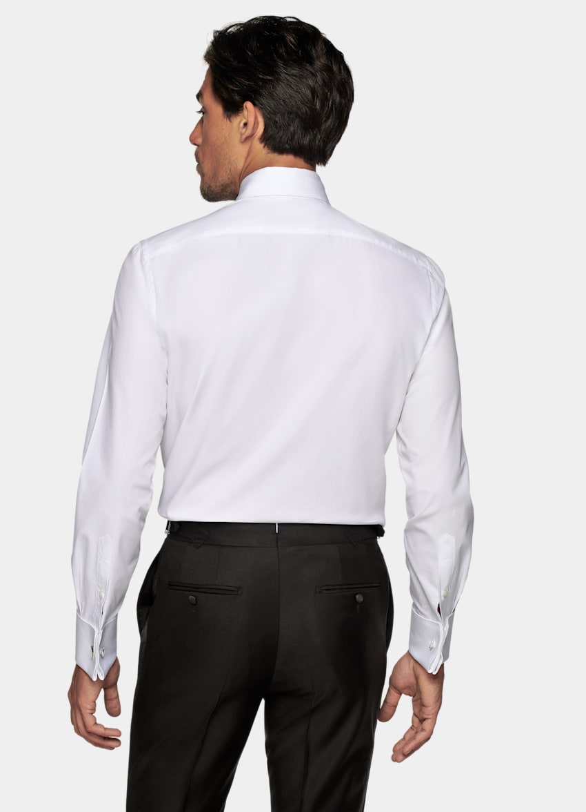 White Slim Fit Tuxedo Shirt | Egyptian Cotton | Suitsupply Online Store