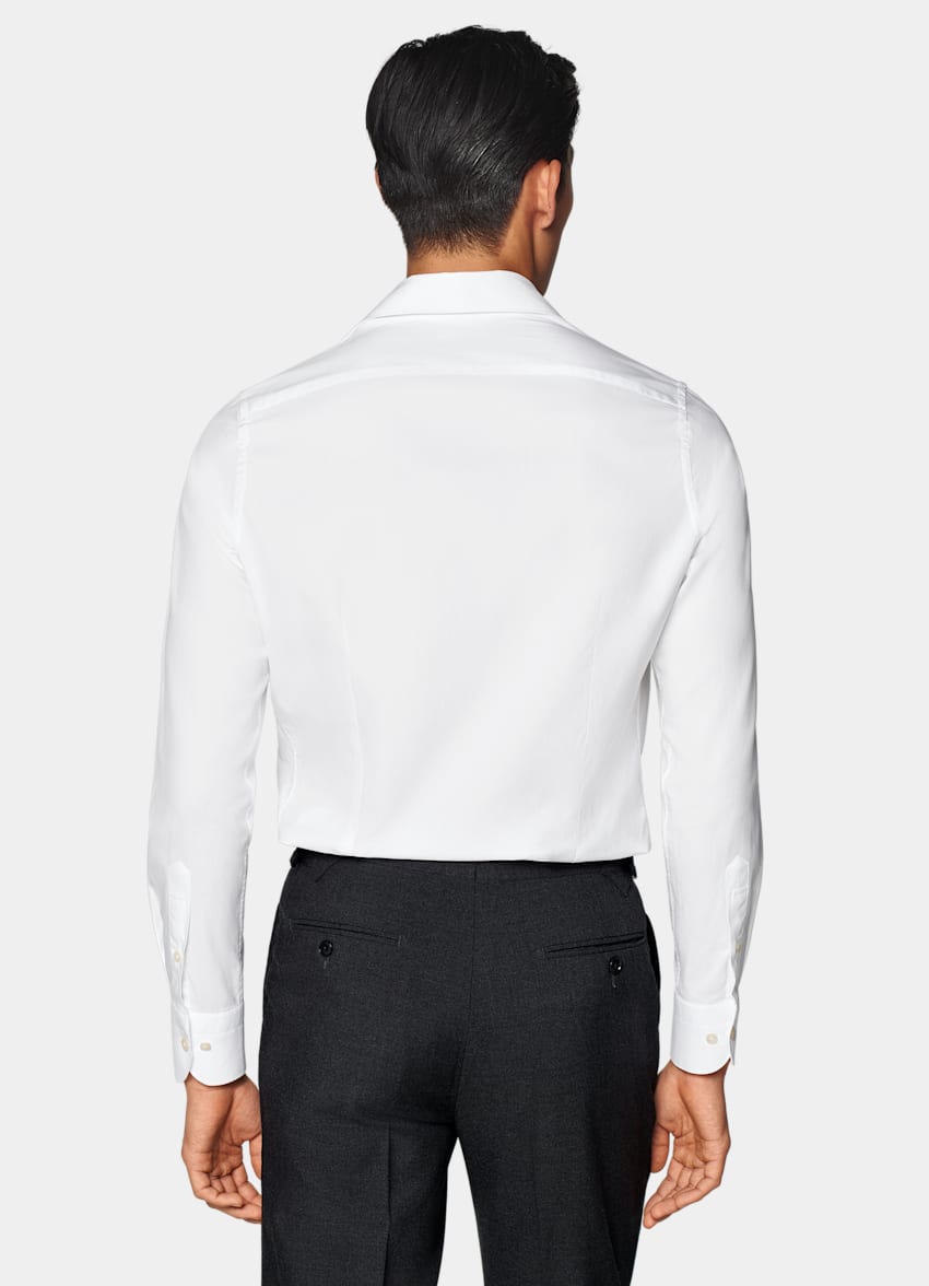 SUITSUPPLY Egyptian Cotton by Albini, Italy White Twill Extra Slim Fit Shirt