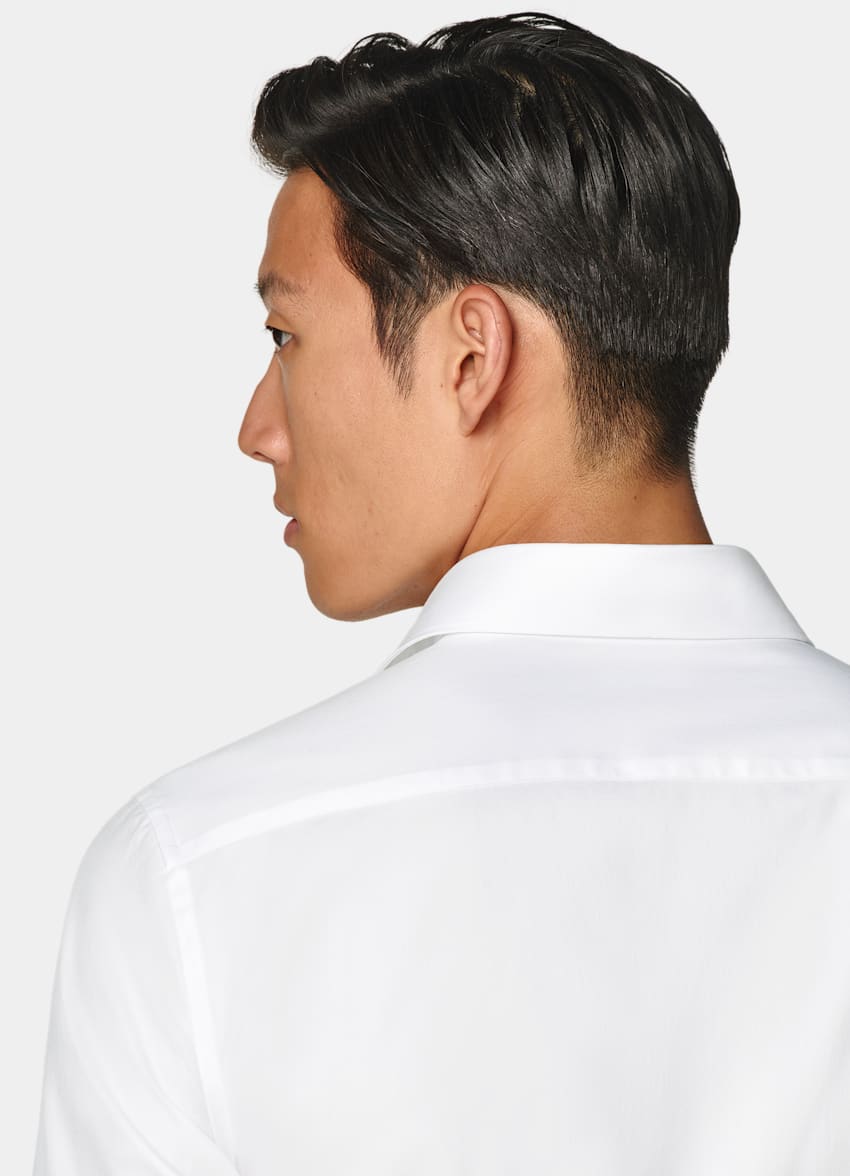 White Twill Tailored Fit Shirt in Egyptian Cotton SUITSUPPLY SUITSUPPLY Canada