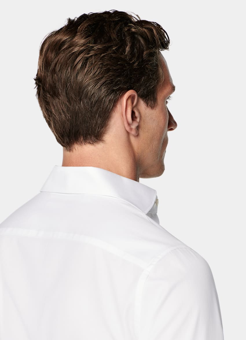 Hemd weiB Doppelmanschette Tailored Fit Agyptische Baumwolle SUITSUPPLY Deutschland