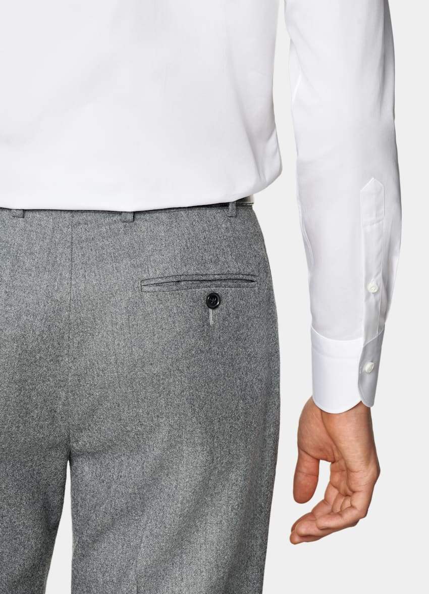 SUITSUPPLY Ägyptische Baumwolle von Thomas Mason, Italien Twill Hemd weiss Tailored Fit