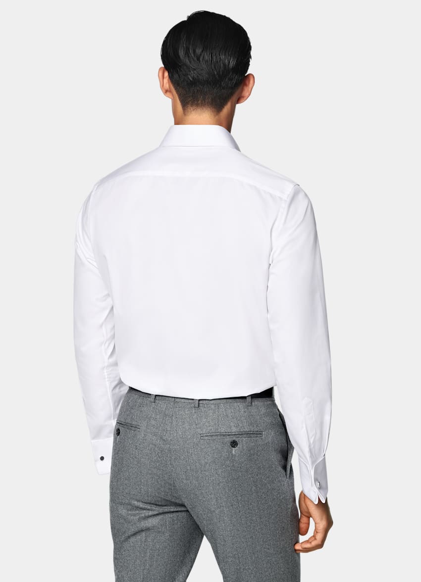 SUITSUPPLY Egyptian Cotton by Thomas Mason, Italy White Classic Collar Shirt
