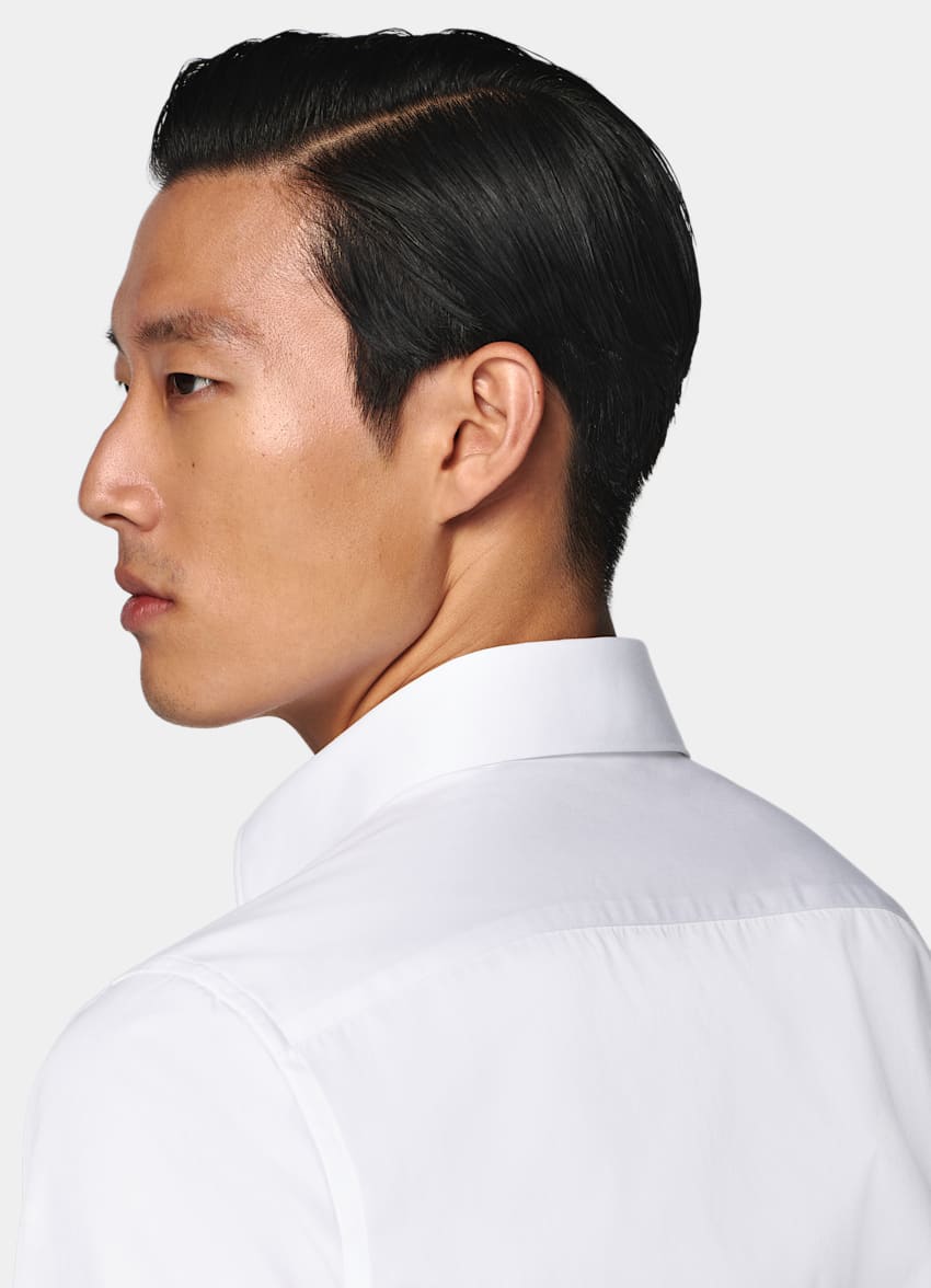 SUITSUPPLY Egyptian Cotton by Thomas Mason, Italy White Classic Collar Shirt