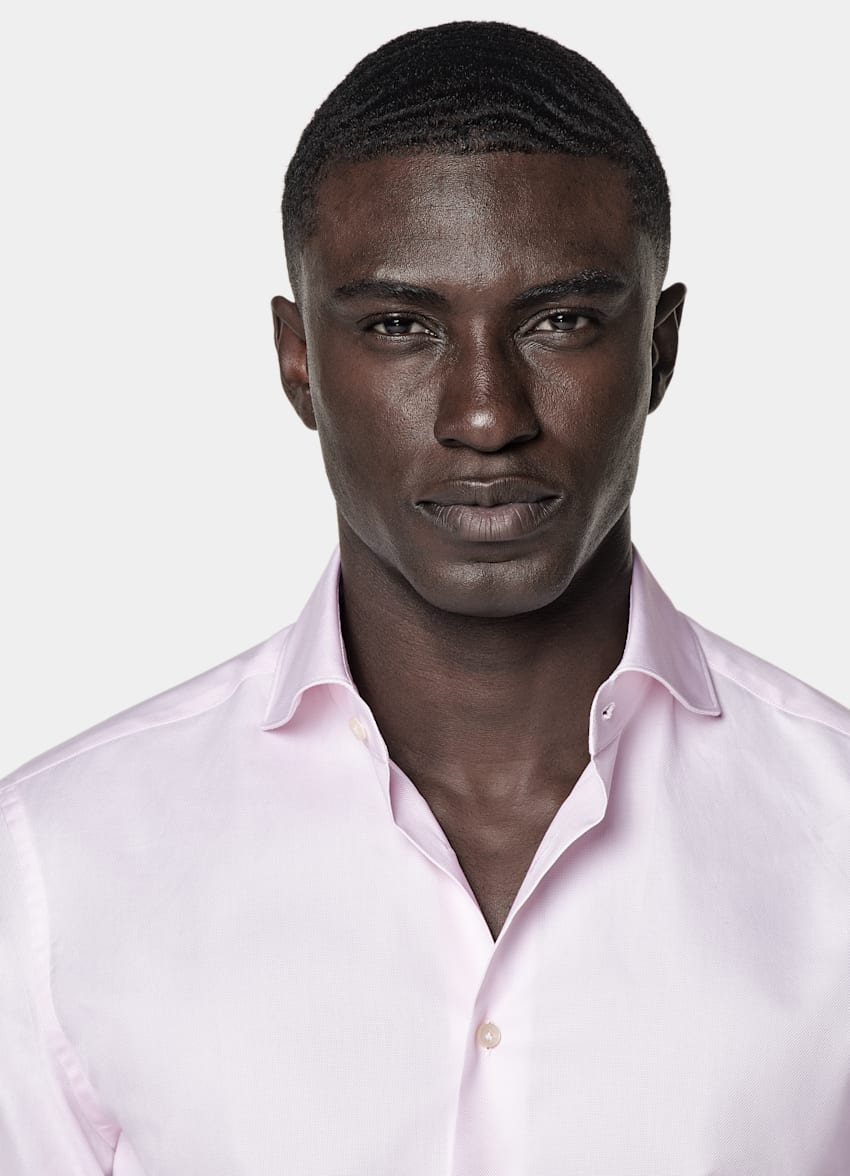 SUITSUPPLY Egyptian Cotton by Albini, Italy Pink Cutaway Collar Shirt