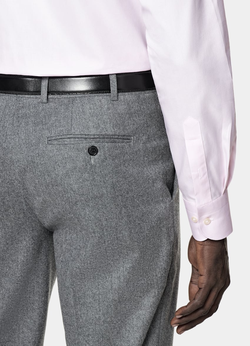 SUITSUPPLY Egyptian Cotton by Albini, Italy Pink Cutaway Collar Shirt