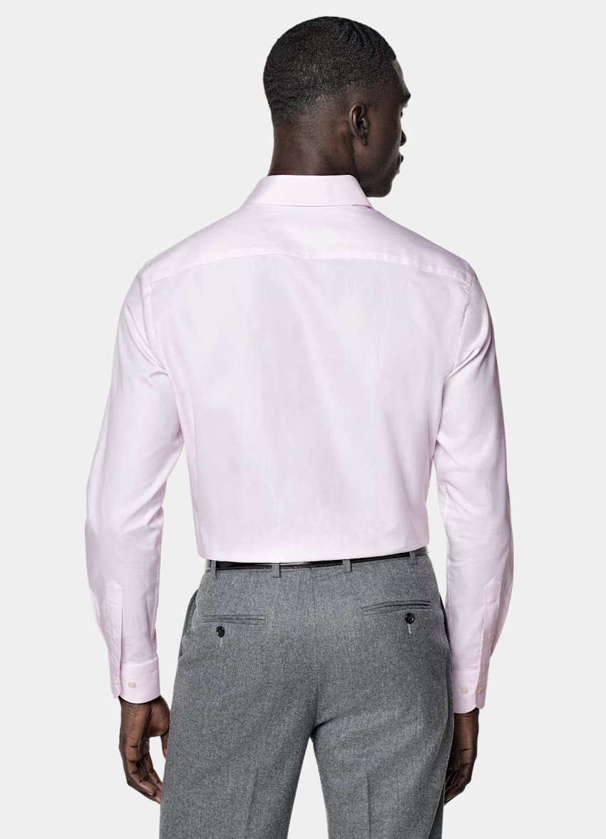 SUITSUPPLY Egyptian Cotton by Albini, Italy Pink Cutaway Collar Shirt