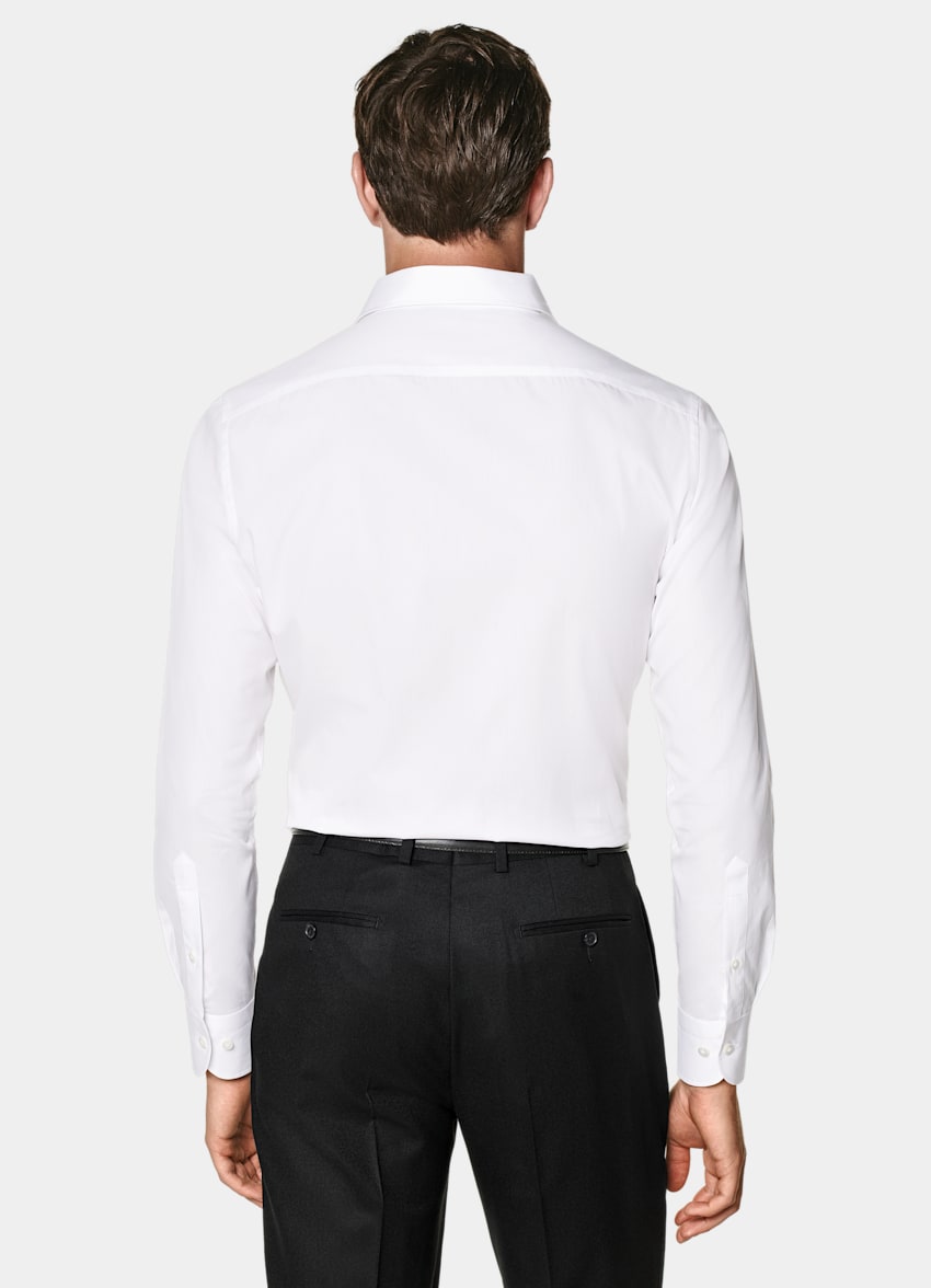 SUITSUPPLY Coton égyptien - Testa Spa, Italie Chemise coupe Tailored avec col d'une seule pièce blanche