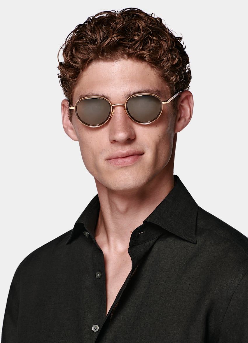 SUITSUPPLY Pure Linen - Albini, Italie Black Linen Shirt