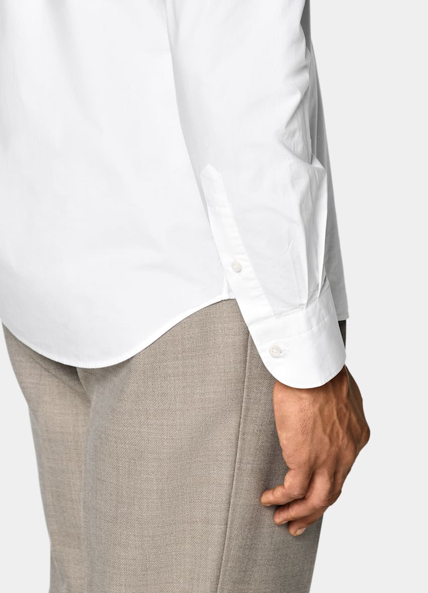 SUITSUPPLY Pure Cotton by Sidogras, Spain White Cotton Shirt