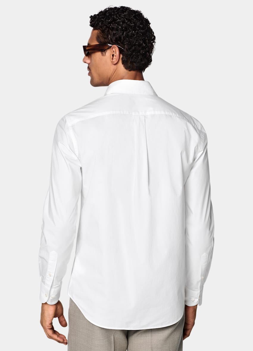 SUITSUPPLY Pure Cotton by Sidogras, Spain White Cotton Shirt