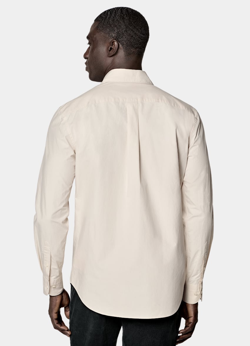 SUITSUPPLY Pure Cotton by Sidogras, Spain Light Brown Cotton Shirt
