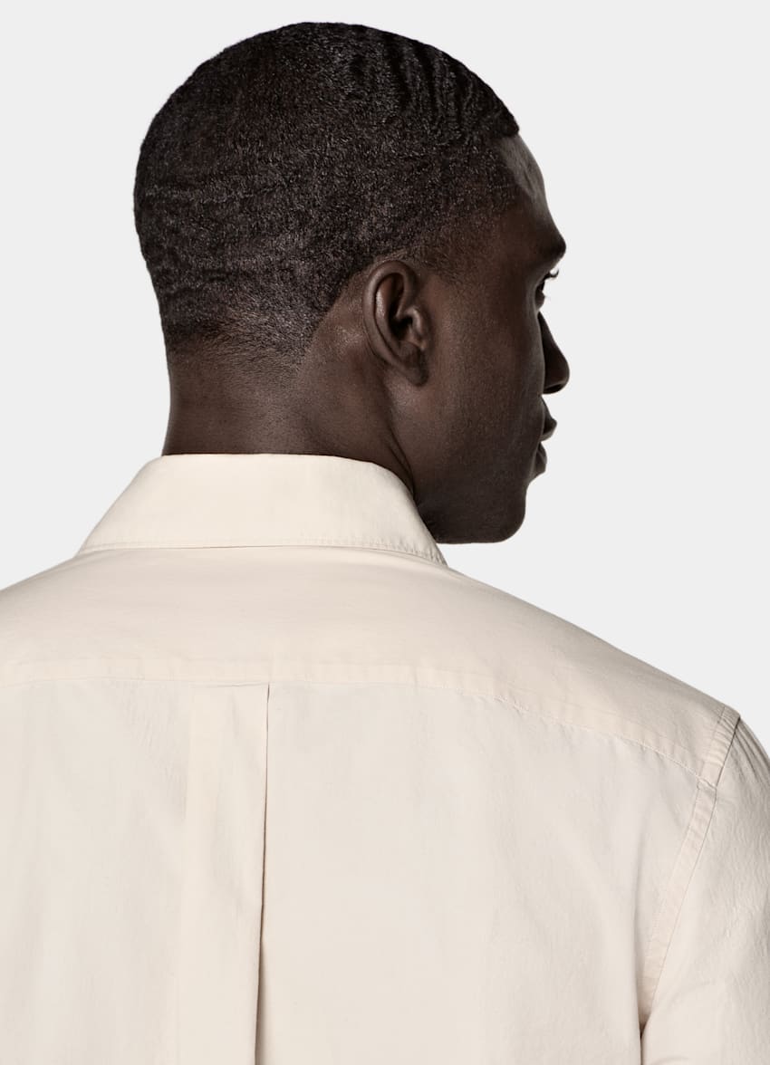SUITSUPPLY Pure Cotton by Sidogras, Spain Light Brown Cotton Shirt