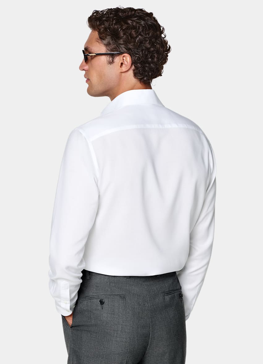 SUITSUPPLY Lyocell by Testa 1919 Srl, Italy White Lyocell Shirt