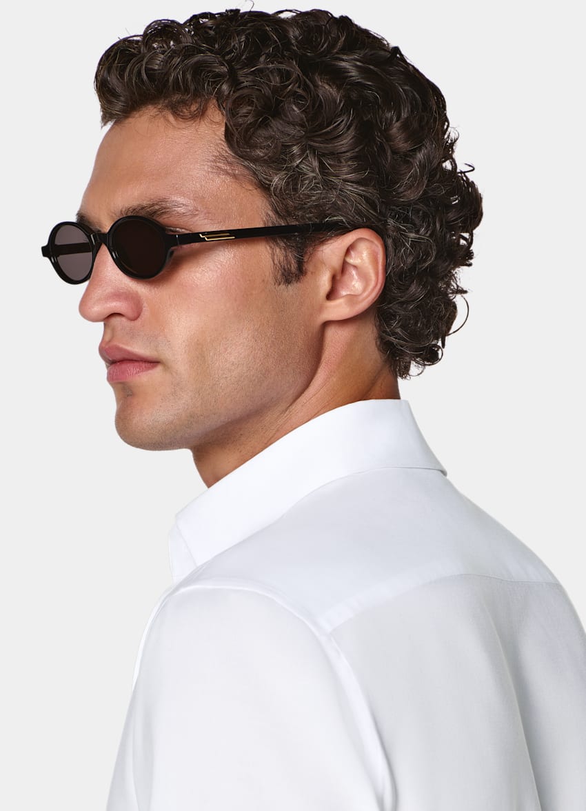 SUITSUPPLY Lyocell by Testa 1919 Srl, Italy White Lyocell Shirt