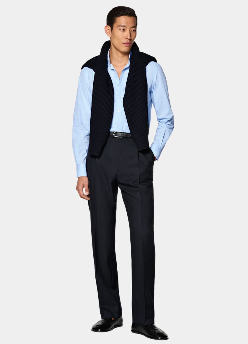 SUITSUPPLY Pur coton - Sidogras, Espagne Chemise en coton bleu clair