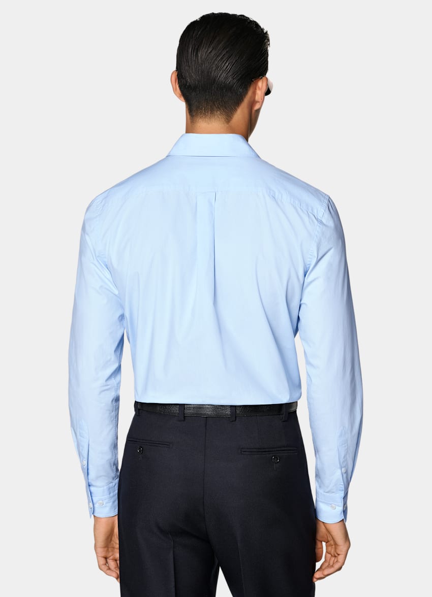 SUITSUPPLY Pur coton - Sidogras, Espagne Chemise en coton bleu clair
